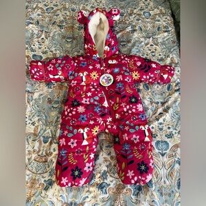 Floral Pink Kids Snowsuit